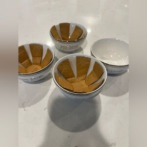 Nicole Miller dessert bowl set of four live live laugh eat dessert!